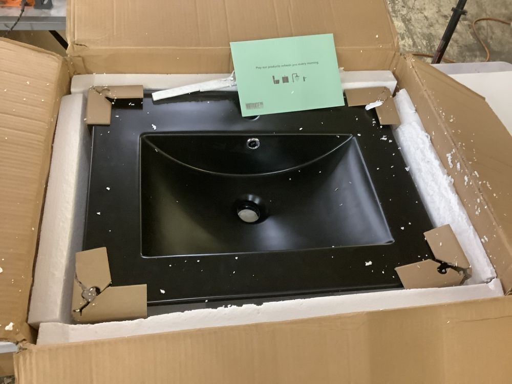 Flynama 24 in . Bathroom Sink in Black - Image 2 - Lot 166JF