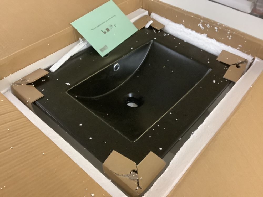 Flynama 24 in . Bathroom Sink in Black - Image 3 - Lot 166JF