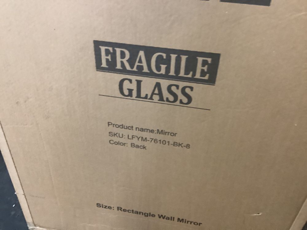 LuxHomez 30 in. W x 40. 2 in. H Rectangular Aluminum Frame Square Black Wall Mirror - Image 6 - Lot 673JF