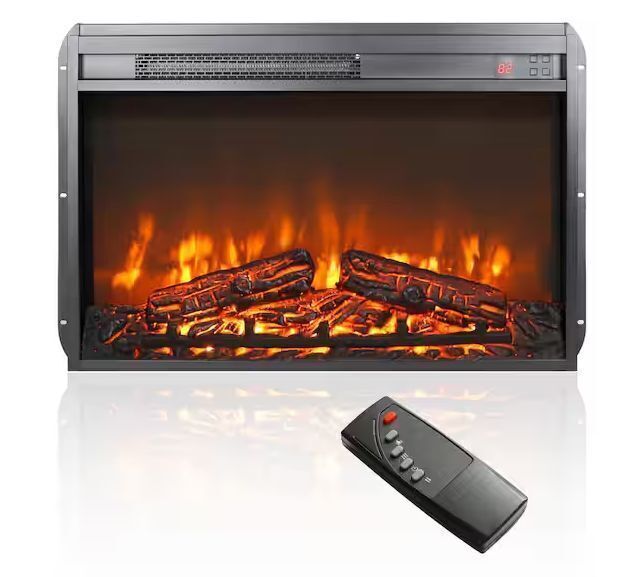 Tidoin 27 in. Direct Vent Electric Fireplace Insert with Remote Control and Overheating Protection - Image 1 - Lot 163JF