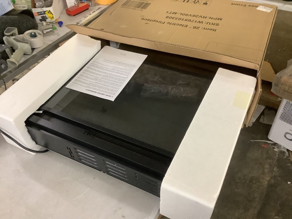 Tidoin 27 in. Direct Vent Electric Fireplace Insert with Remote Control and Overheating Protection - Image 2 - Lot 163JF