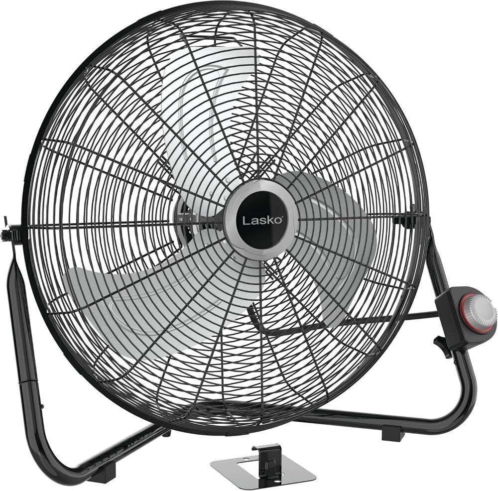 Lasko 20" Black High Velocity Wall Mount Fan with Pivoting Head - Image 1 - Lot 563JF