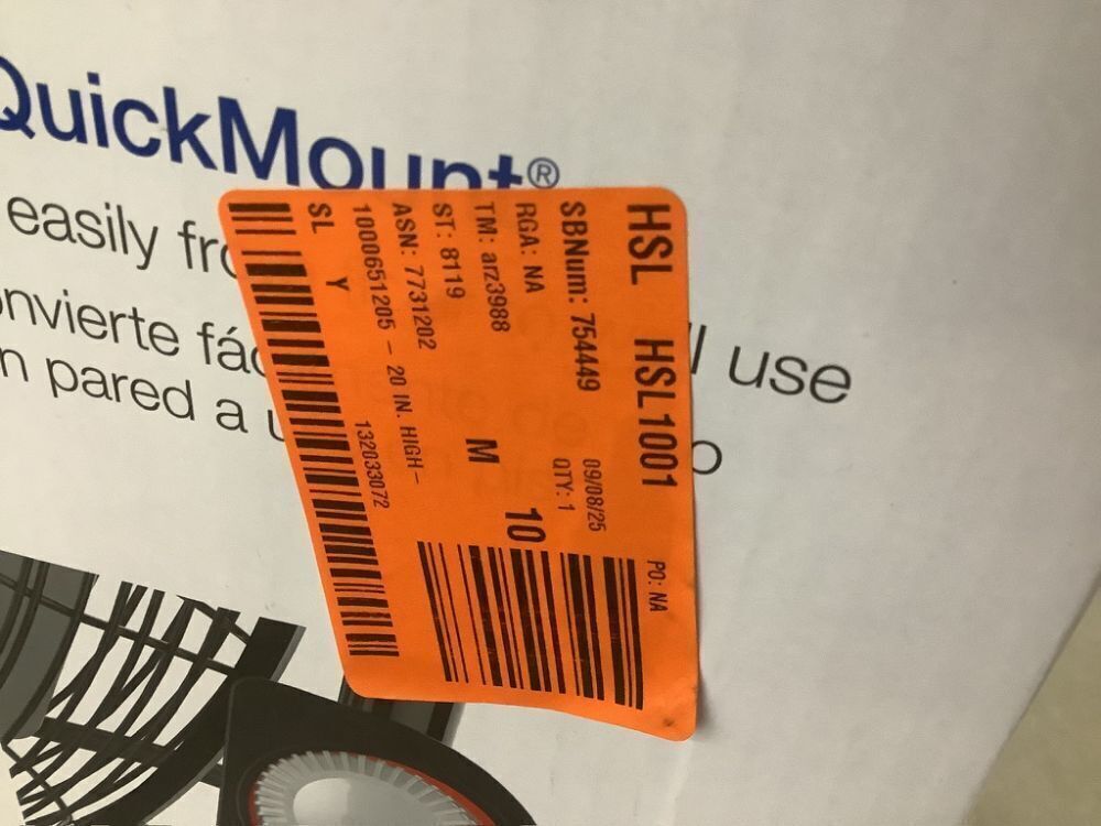 Lasko 20" Black High Velocity Wall Mount Fan with Pivoting Head - Image 5 - Lot 563JF