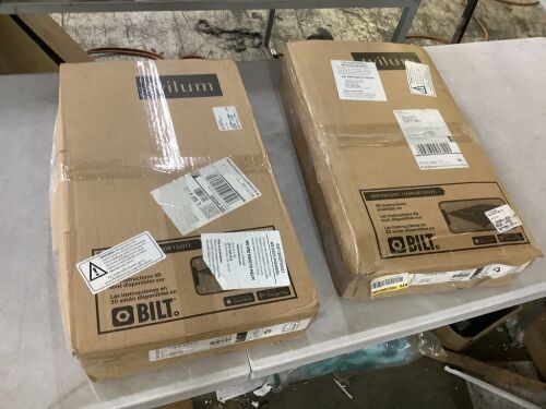 Lot of (2) Portland 1-Drawer Jackson Hickory Nightstand 19.06 in. H x 14.92 in. W x 11.85 in. D - Uninspected - Lot 566JF