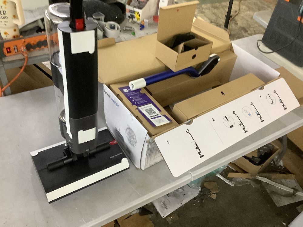 Dyson Wash G1 Wet Cordless Hard Floor Cleaner in Matte Black/Ultra Blue with Microfiber Motorized Rollers - Image 2 - Lot 21JF