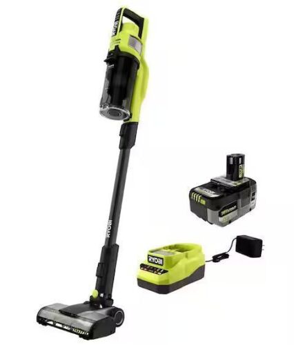 RYOBI ONE+ HP 18V Cordless Pet Stick Vacuum Cleaner Kit with 4.0 Ah HIGH PERFORMANCE Battery and Charger - Lot 40JF