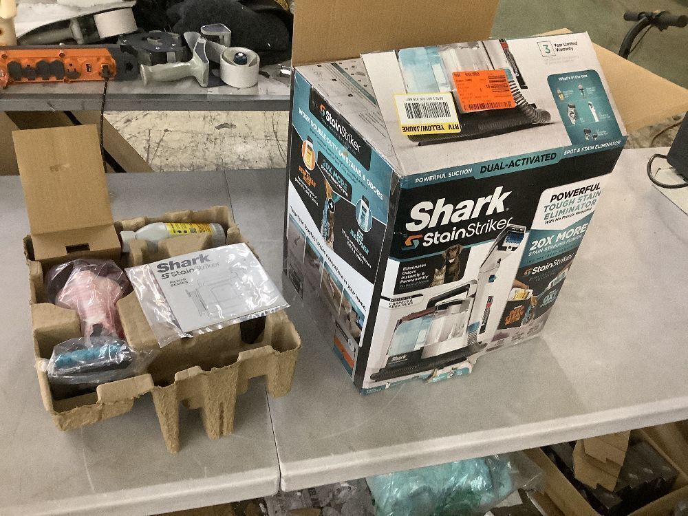 Shark StainStriker Portable Corded Upholstery, Car, Rug and Carpet Cleaner with Spot and Pet Odor Remover in White - Image 2 - Lot 41JF