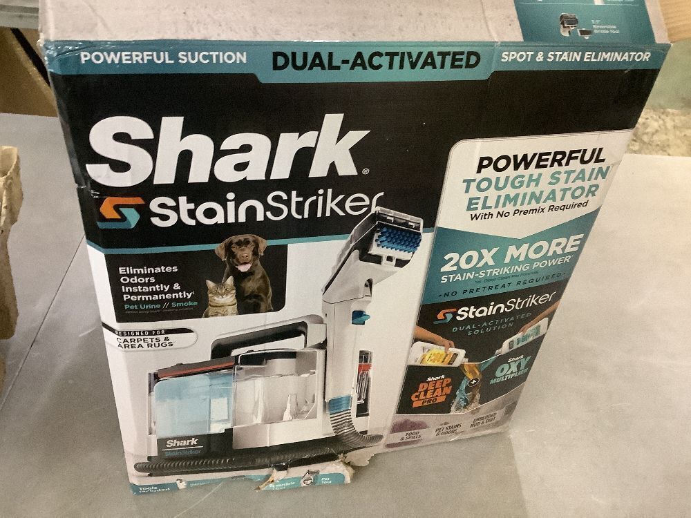 Shark StainStriker Portable Corded Upholstery, Car, Rug and Carpet Cleaner with Spot and Pet Odor Remover in White - Image 3 - Lot 41JF