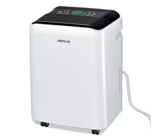 50 pt. 4,500 sq. ft. Dehumidifier in White with Drain Hose and Bucket, Auto Defrost, Low Noise - Image 1 - Lot 42JF