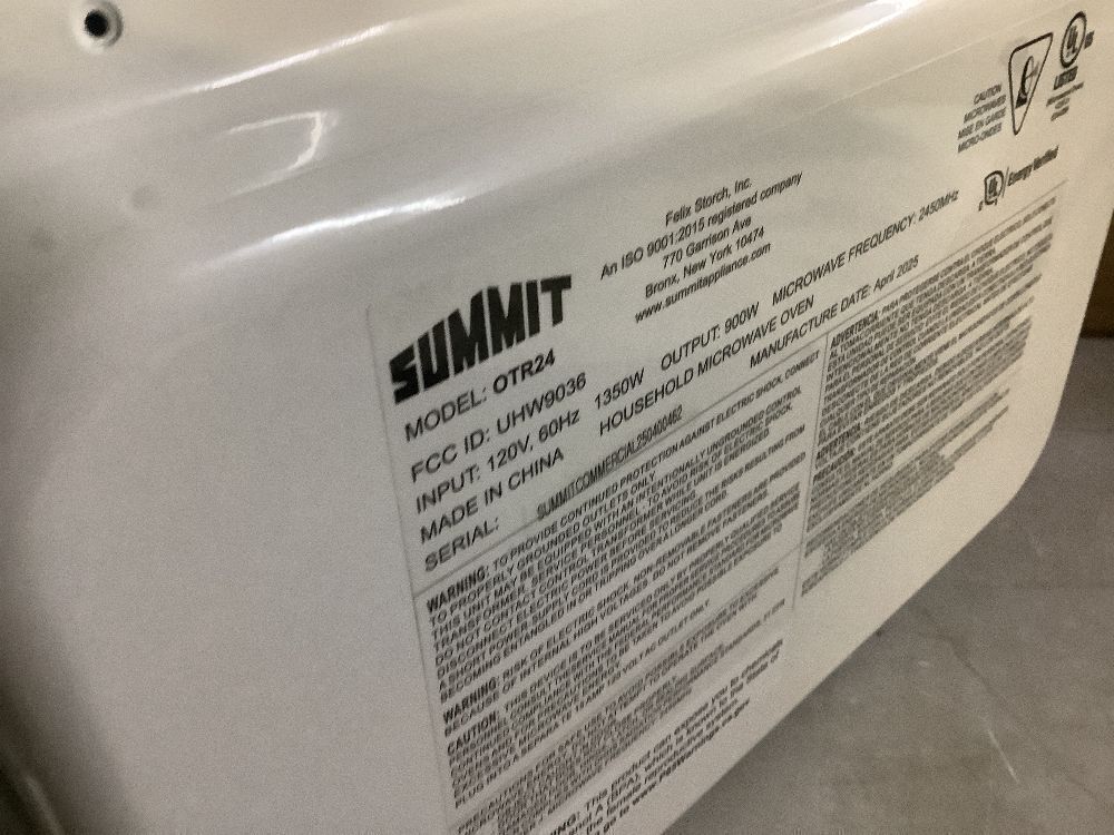 Summit Appliance 0.9 cu. ft. Built-In Microwave in Stainless Steel - Image 8 - Lot 27JF