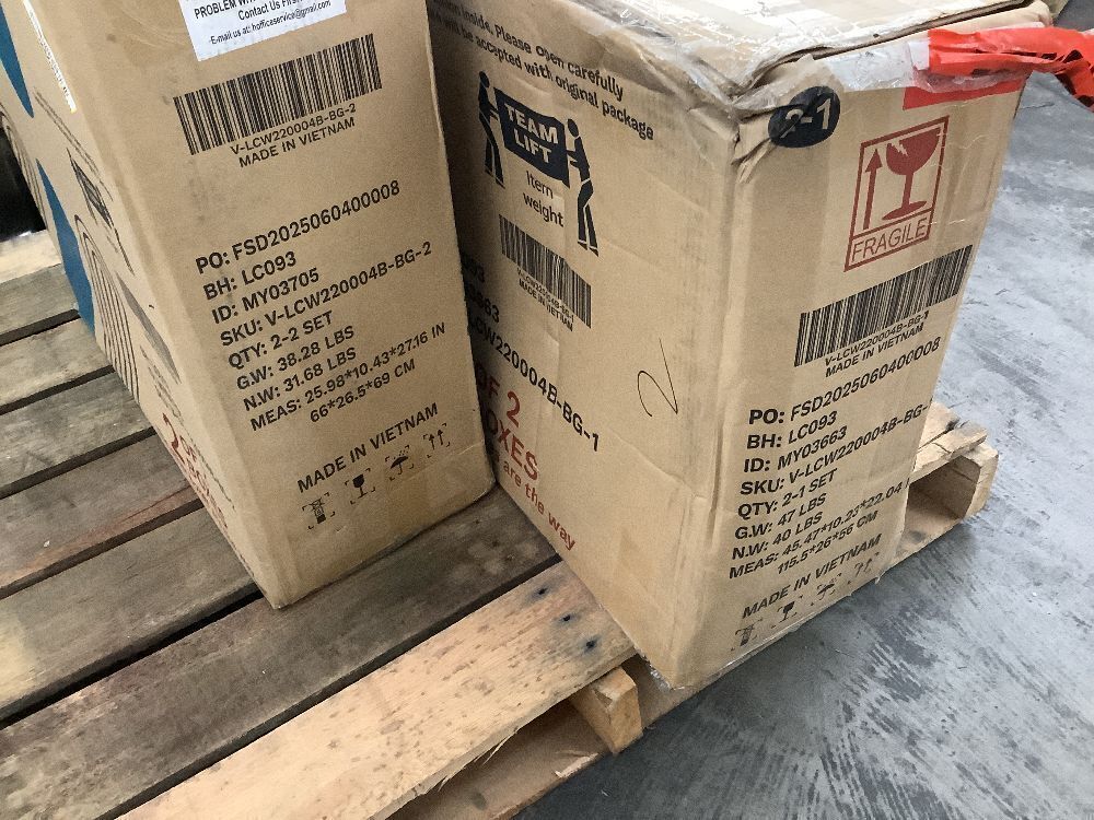 Tozey Chillrest 4-Piece Acacia Wood Patio Conversation Set with Cream Cushion - Image 4 - Lot 35JF