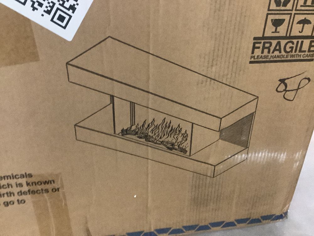 Mondawe 32 in. 3-Sided Wall Mounted Electric Fireplace with Remote Control in White - Image 4 - Lot 38JF