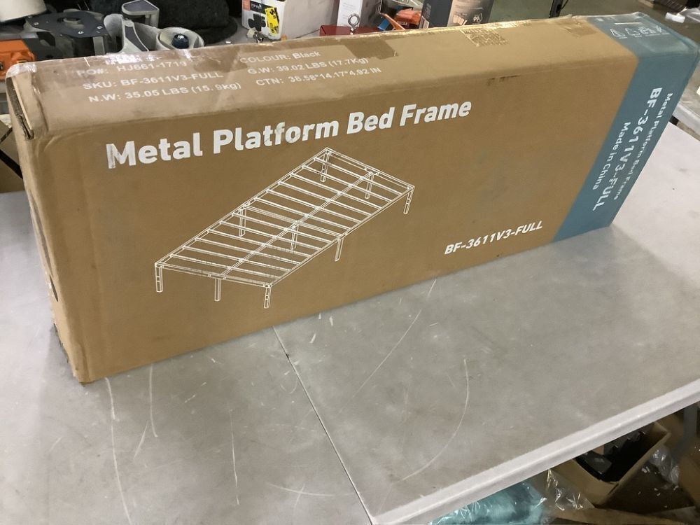 Full Size Metal Platform Bed Frame - Image 2 - Lot 575JF