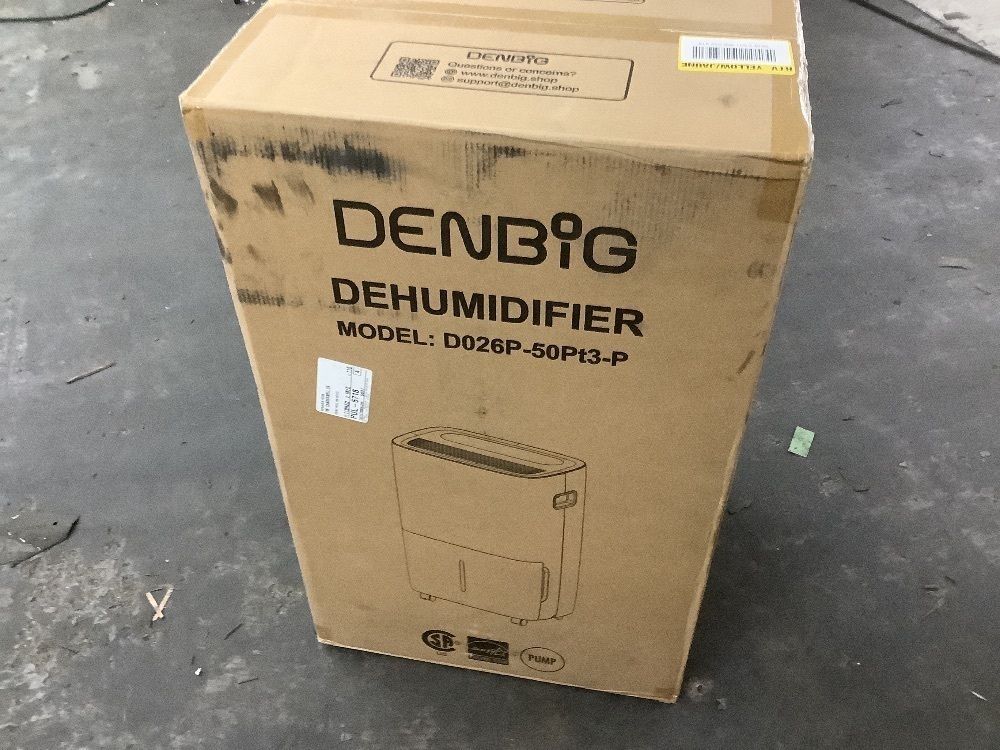 50 pt. 3,500 sq.ft. Dehumidifier in. White with Built-in Pump, Drain Hose, 3 Fan Speed, ENERGY STAR - Image 4 - Lot 34JF