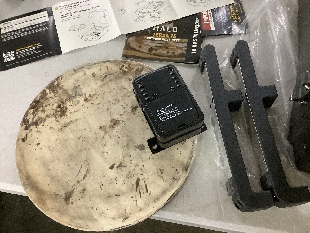 HALO Versa 16 Dual-Burner Propane Outdoor Pizza Oven - Missing Tray Assembly and A/C Adapter - Image 7 - Lot 104JF