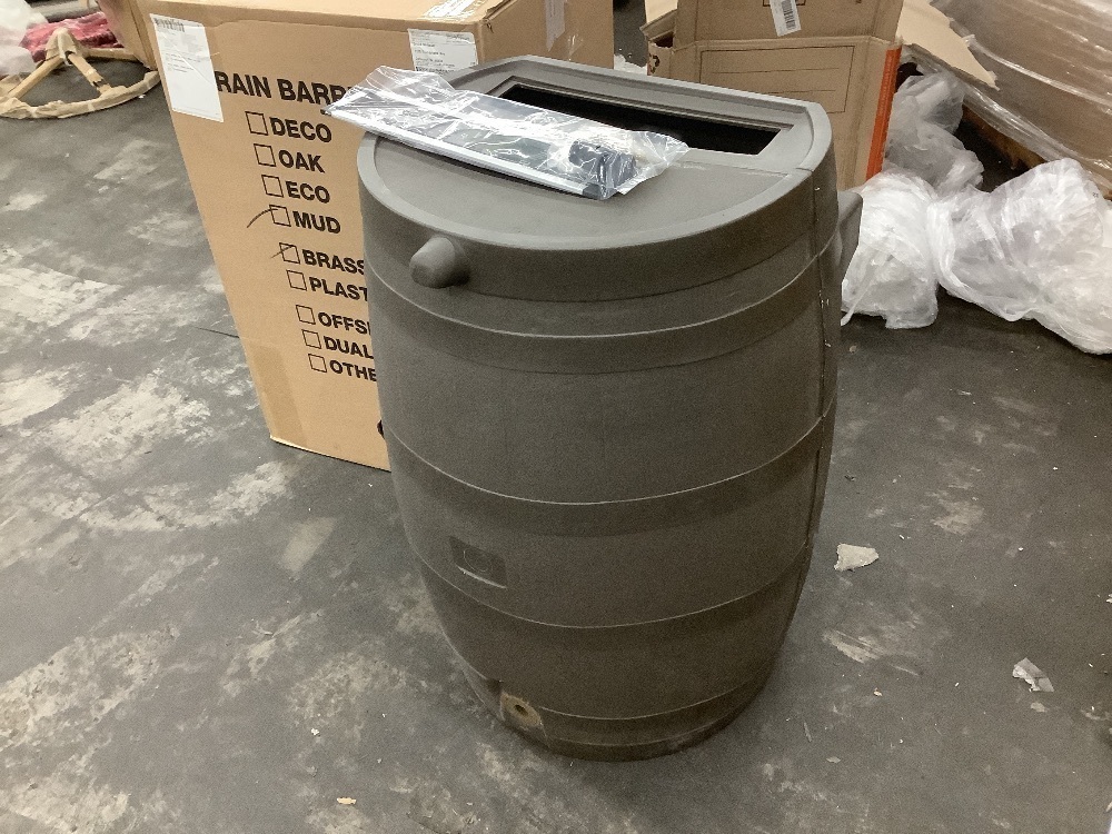 RTS Home Accents 50 Gal. Rain Barrel Walnut Color with Brass Spigot - Image 3 - Lot 113JF