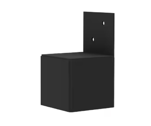 Lot of (2) 2-Packs of LINX 4 in. CoLinx Black Steel Post Wall and Railing Bracket Pergola for 4x4 Wood Posts - Lot 209JF