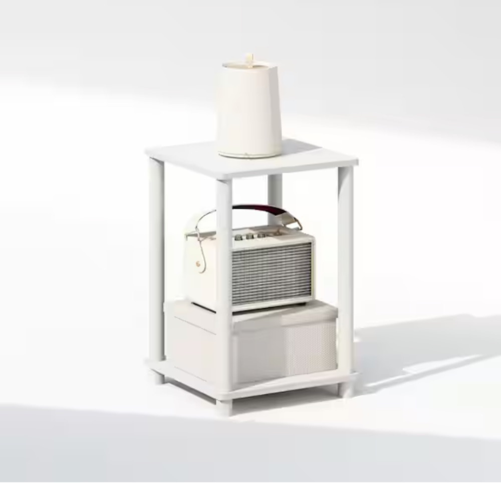 Lot of (2) Furinno Turn-N-Tube White/White 13.4 in. W Nightstands - Image 1 - Lot 306JF