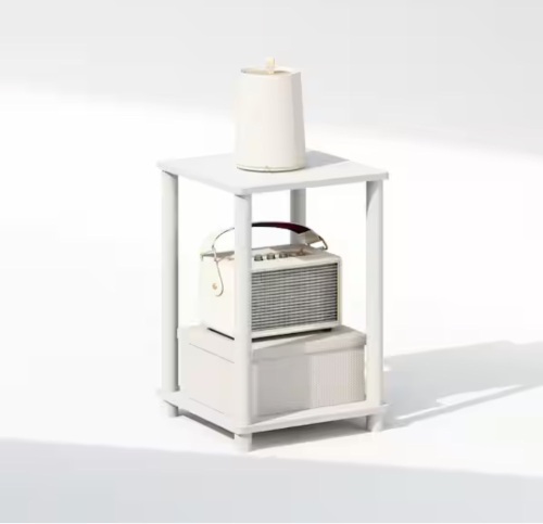 Lot of (2) Furinno Turn-N-Tube White/White 13.4 in. W Nightstands - Lot 306JF