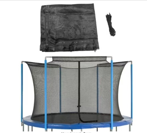 Upper Bounce Machrus Trampoline Replacement Enclosure Safety Net for 15 ft. Round Frames Using 3 Arches with Sleeves on Top Net Only - Lot 118JF