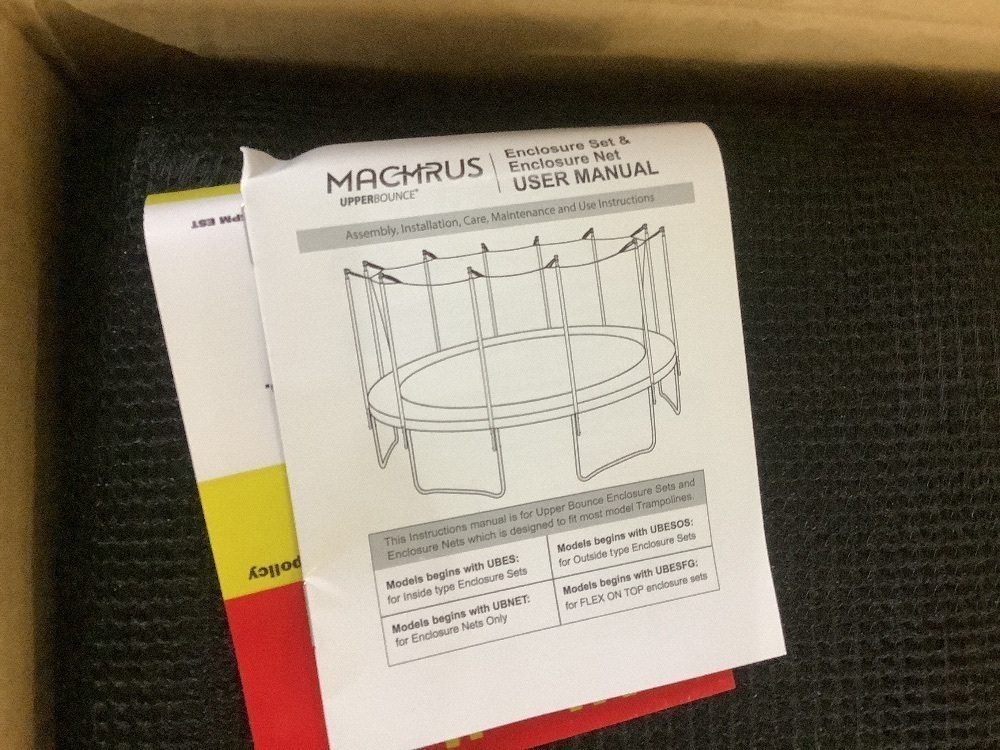 Upper Bounce Machrus Trampoline Replacement Enclosure Safety Net for 15 ft. Round Frames Using 3 Arches with Sleeves on Top Net Only - Image 3 - Lot 118JF