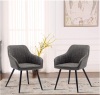Set of 2 annjoe Faux Leather Accent Chairs - Thumbnail 1