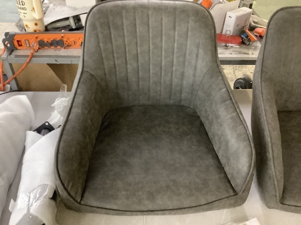 Set of 2 annjoe Faux Leather Accent Chairs - Image 3 - Lot 212