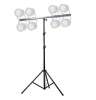 8 ft. Tripod Stage Light Stand with 3.5 ft. T-Bar for 8 Lights Black - Thumbnail 1