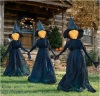 TW SHINE Halloween Witch Decorations Outdoor, 5 FT Set of 3 Holding Hands Witches - Thumbnail 1