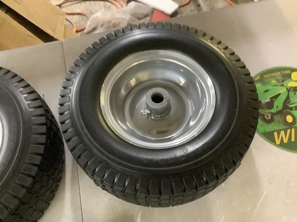 13 x 5.00-6 Flat Free Tire and Wheel Assemblies (2 Pack),13 x 5 x 6 Solid Rubber Tires - Image 4 - Lot 219