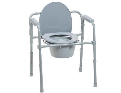 Drive Medical 11148-1 Folding Steel Bedside Commode Chair - Lot 712