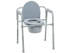 Drive Medical 11148-1 Folding Steel Bedside Commode Chair - Thumbnail 1