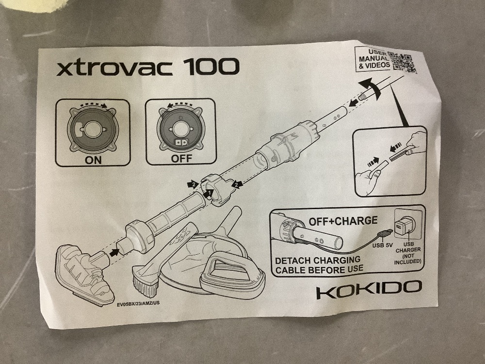 KOKIDO 5-in-1 Rechargeable Spa Vacuum Essential Kit - Powers Up, Has Suction - Image 2 - Lot 717