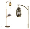 beaysyty Farmhouse Adjustable Floor Lamps with Tray and Lantern - Thumbnail 1