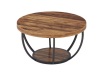 Tribesigns Cans 31.5 in. Rustic Brown Round Wood Coffee Table - Thumbnail 1