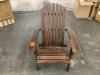 Karl Home Carbonized Folding Wood Adirondack Chair - Thumbnail 3