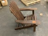 Karl Home Carbonized Folding Wood Adirondack Chair - Thumbnail 4