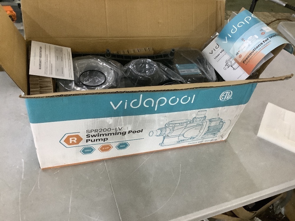Vidapool In/Above Ground Pool Pump, Self Primming High Flow (Single Speed, 2HP, 8120 GPH, 115V) - Image 2 - Lot 547