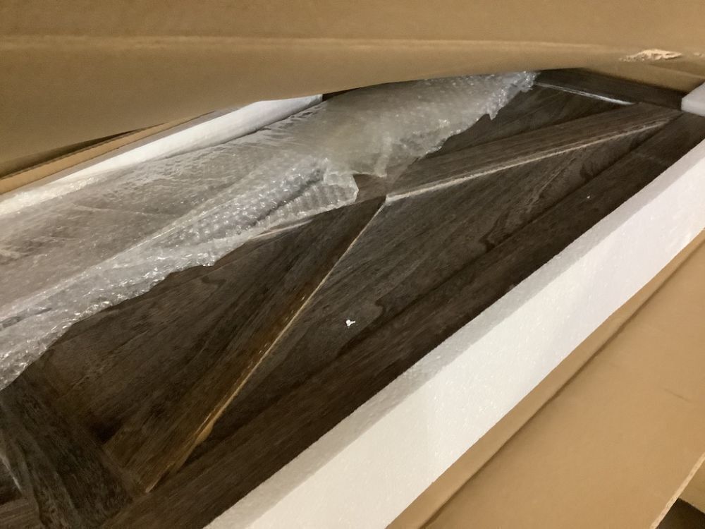 4-Panel Rustic Brown Barn Door Room Divider - Image 3 - Lot 274JF