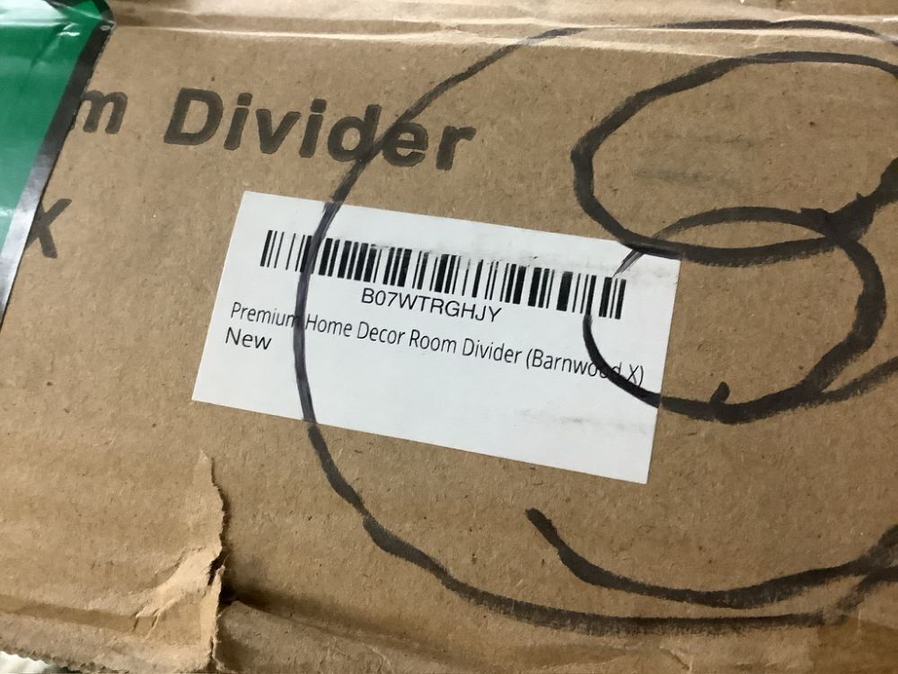 4-Panel Rustic Brown Barn Door Room Divider - Image 6 - Lot 274JF