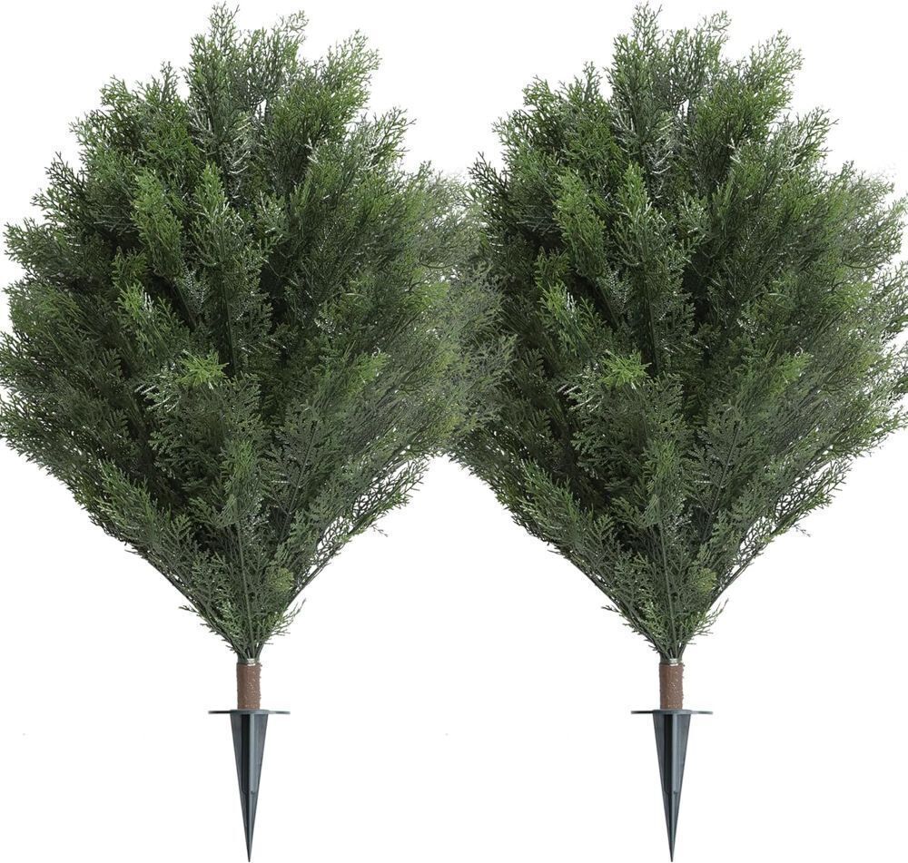 Artificial Cypress Topiary 39'' Faux Cedar Trees, Set of 2 - Image 1 - Lot 276JF