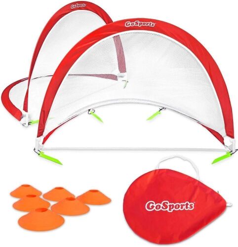 GoSports Foldable Pop Up Soccer Goal Nets, Set of 2 - Lot 277JF
