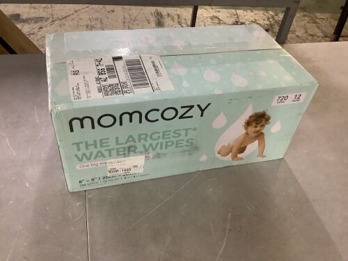 Momcozy Baby Wipes-Extra Large Size Design, 12 Packs, 720 Wipes - Lot 409JF