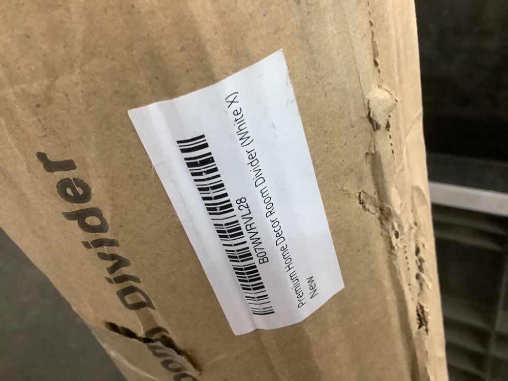 4-Panel Rustic White Barn Door Room Divider - Image 4 - Lot 262