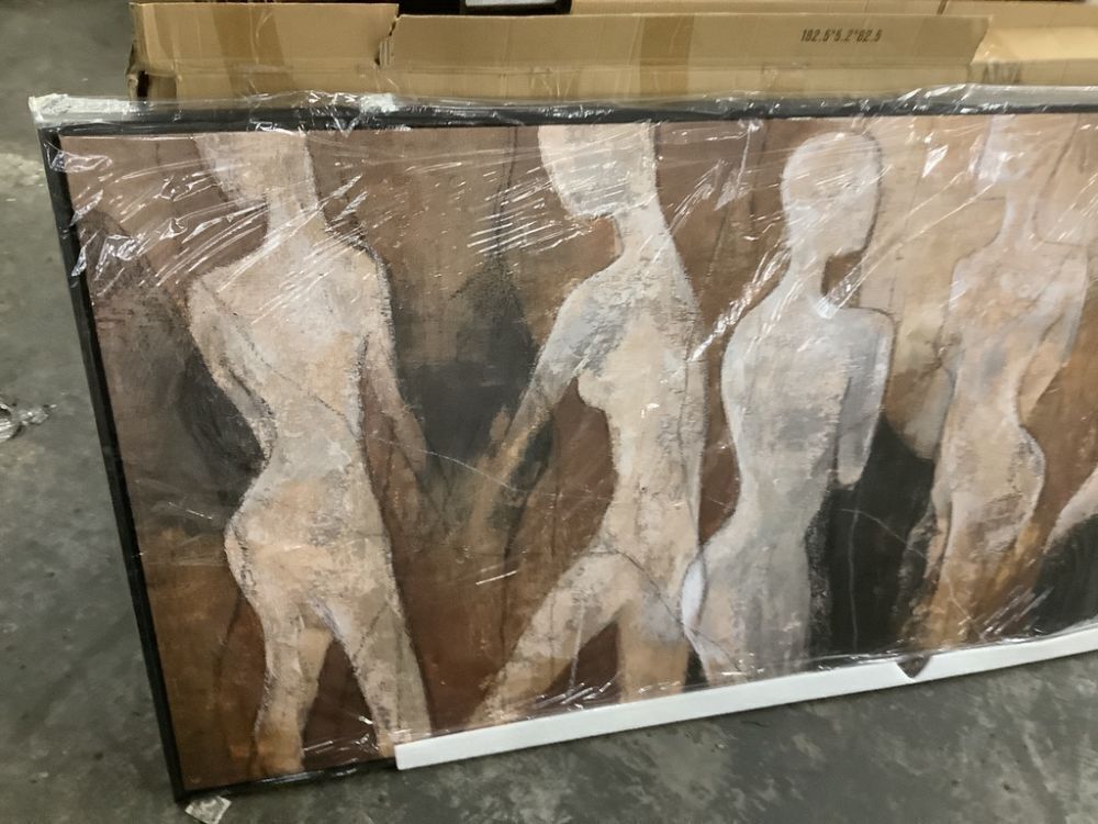 Framed Abstract Wall Art 32" x 71" - Image 2 - Lot 279JF