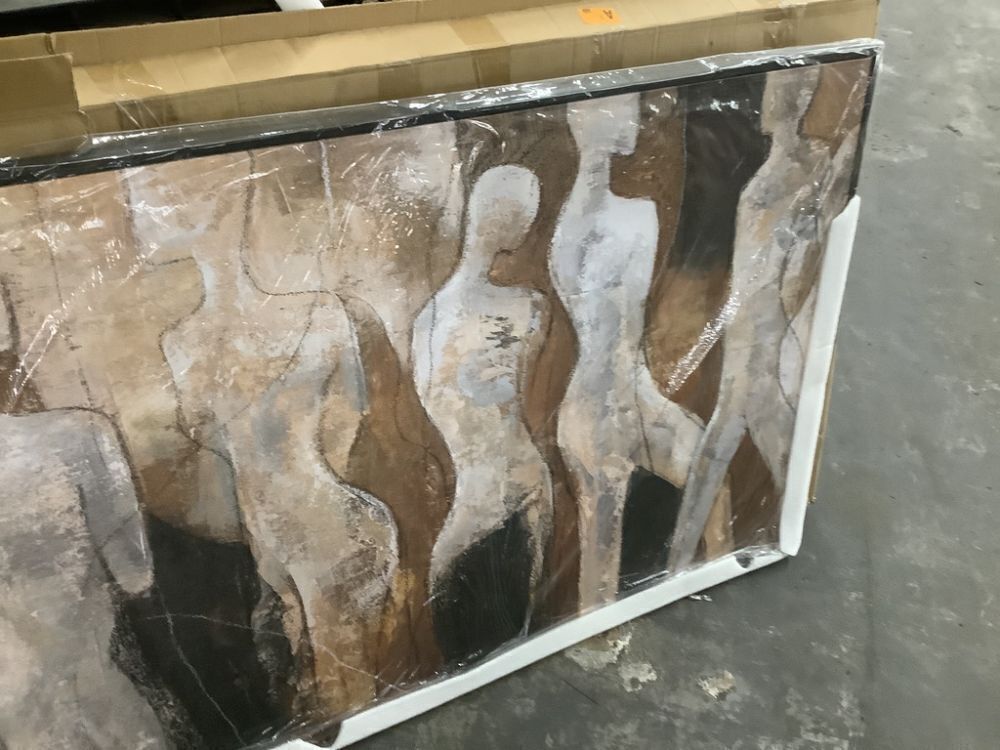 Framed Abstract Wall Art 32" x 71" - Image 3 - Lot 279JF