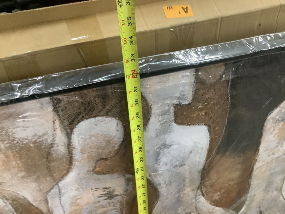 Framed Abstract Wall Art 32" x 71" - Image 5 - Lot 279JF