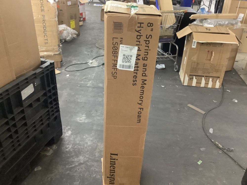 Linenspa 8 Inch Memory Foam and Spring Hybrid Mattress, Full - Image 2 - Lot 265JF