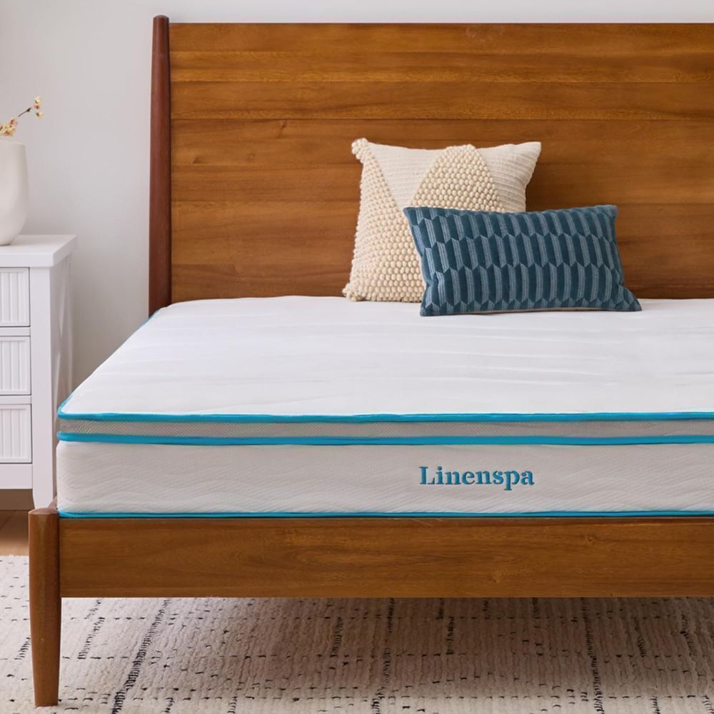 Linenspa 8 Inch Memory Foam and Spring Hybrid Mattress, Full - Image 1 - Lot 266JF