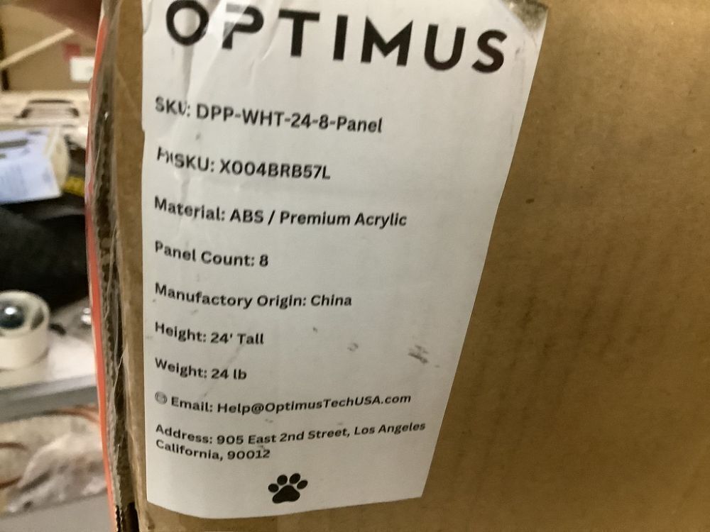 Clear Acrylic Plastic Dog Playpen, 8 Panels - Image 5 - Lot 131